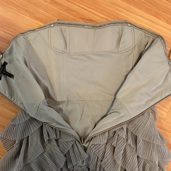 BCBGMaxAzria Strapless Dress Hazelnut Sz 12 - Picture 8 of 15